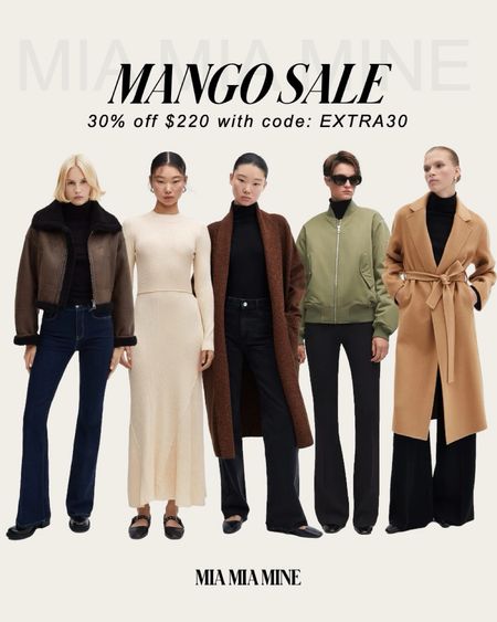 Mango fall outfits on sale - save 30% off $220 with code EXTRA30
Save on fall coats, bomber jackets, sweater dresses and more 



#LTKfindsunder100 #LTKSeasonal #LTKsalealert