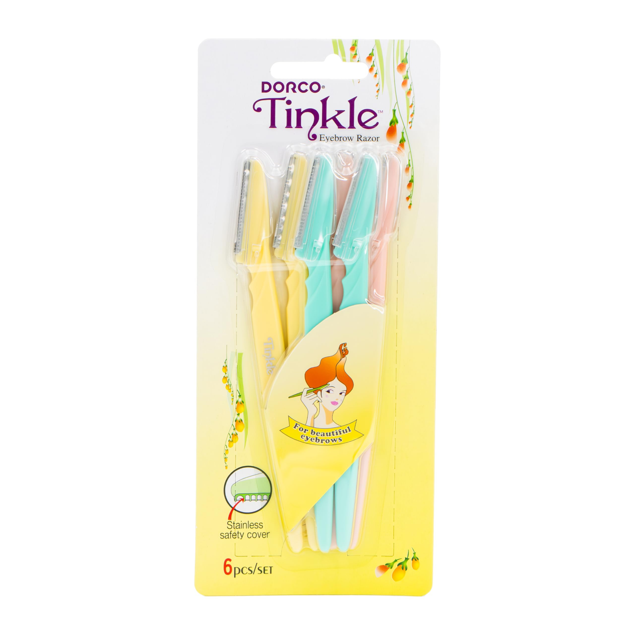 Tinkle Dermaplaning Tool 6 razors/Dermaplanie Razor, Eyebrow Razor, Facial Razor, Face Razor Peac... | Amazon (US)
