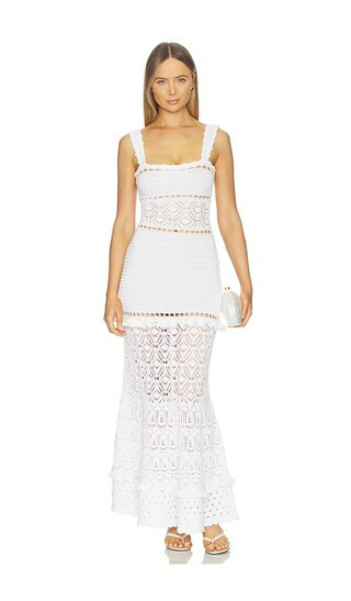 retrofete Winona Crochet Dress in White. - size XXS | Revolve Clothing (Global)