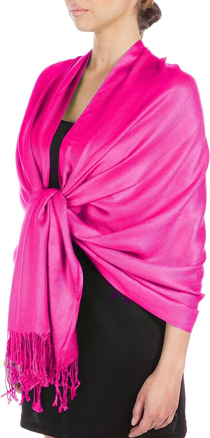 Sakkas Silky Solid Soft Pashmina Shawl Wrap Stole | Amazon (US)