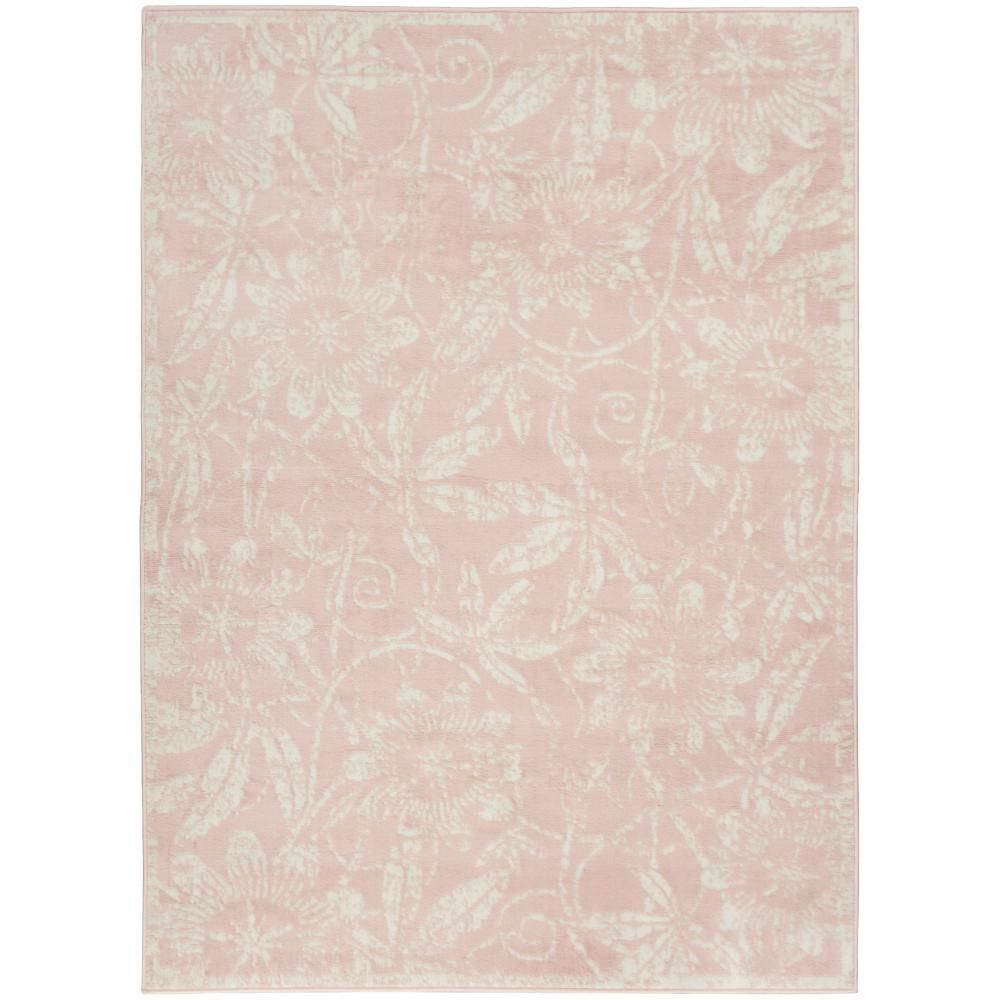 Nourison Whimsicle Pink 5 ft. x 7 ft. Floral Contemporary Area Rug-832269 - The Home Depot | The Home Depot