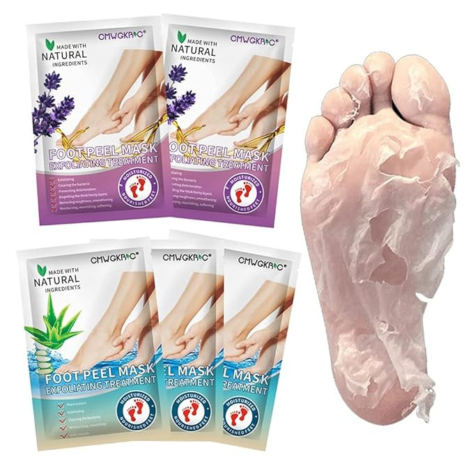 5 Pack Foot Peeling Mask,Exfoliator Peel Off Calluses Dead Skin Callus Remover,Foot Mask for Dry ... | Amazon (US)