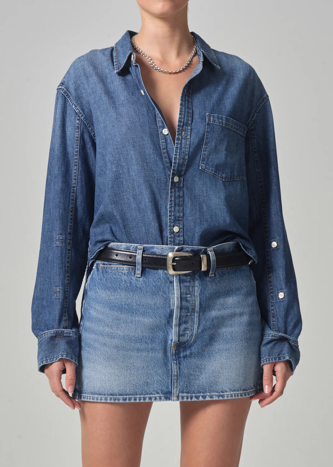 Kayla Shrunken Shirt in Somerset | Citizens of Humanity