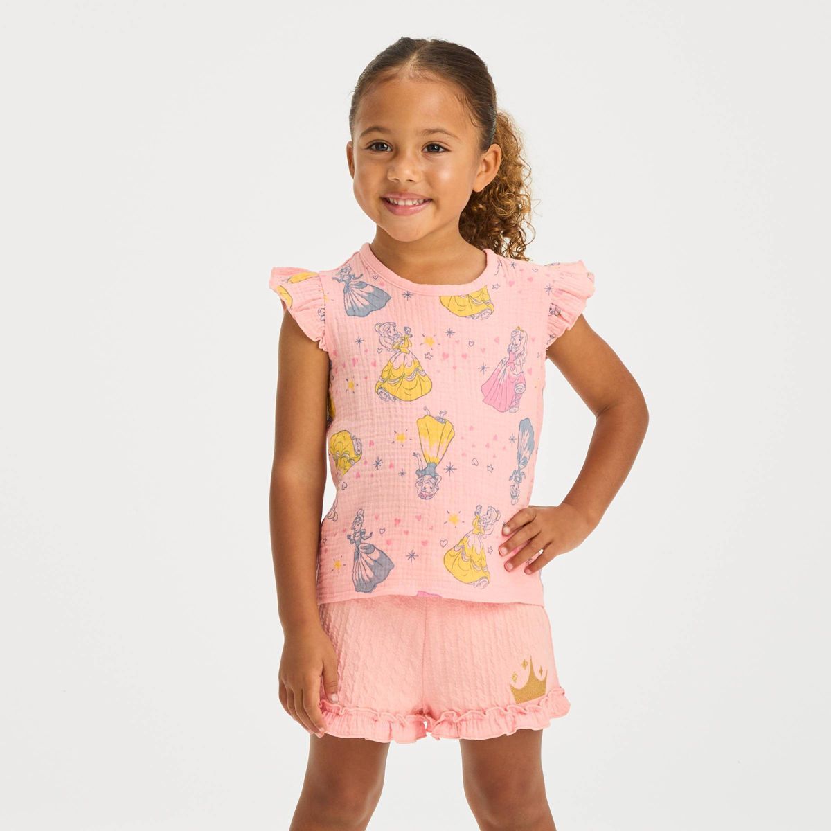 Toddler Girls' Disney Princess Top and Bottom Set - Pink | Target