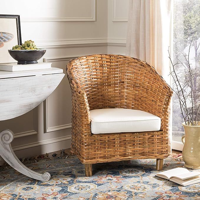 Safavieh Home Collection Omni Honey Barrel Chair | Amazon (US)