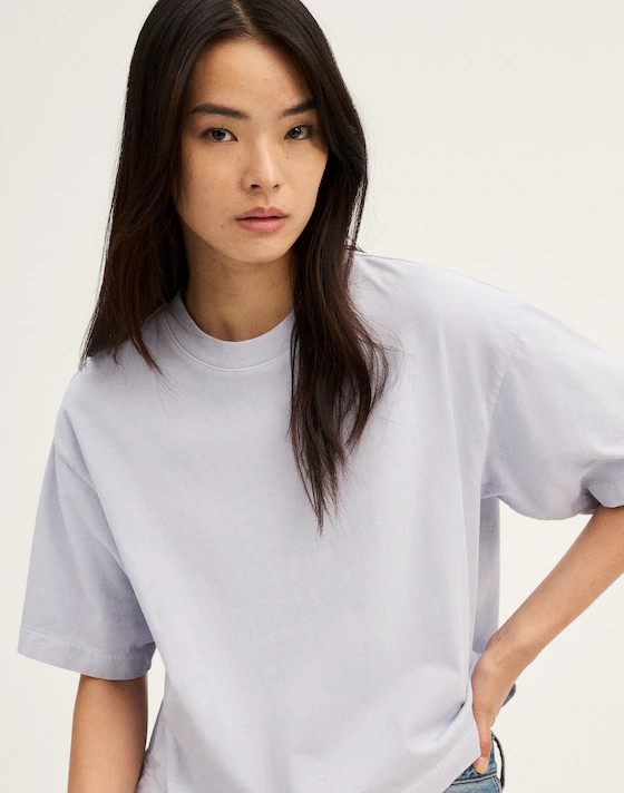 The Boxy Crop Tee in Allday Jersey | Madewell