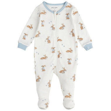 petit lem Baby Sleeper Knit Off White Bunnies | Well.ca