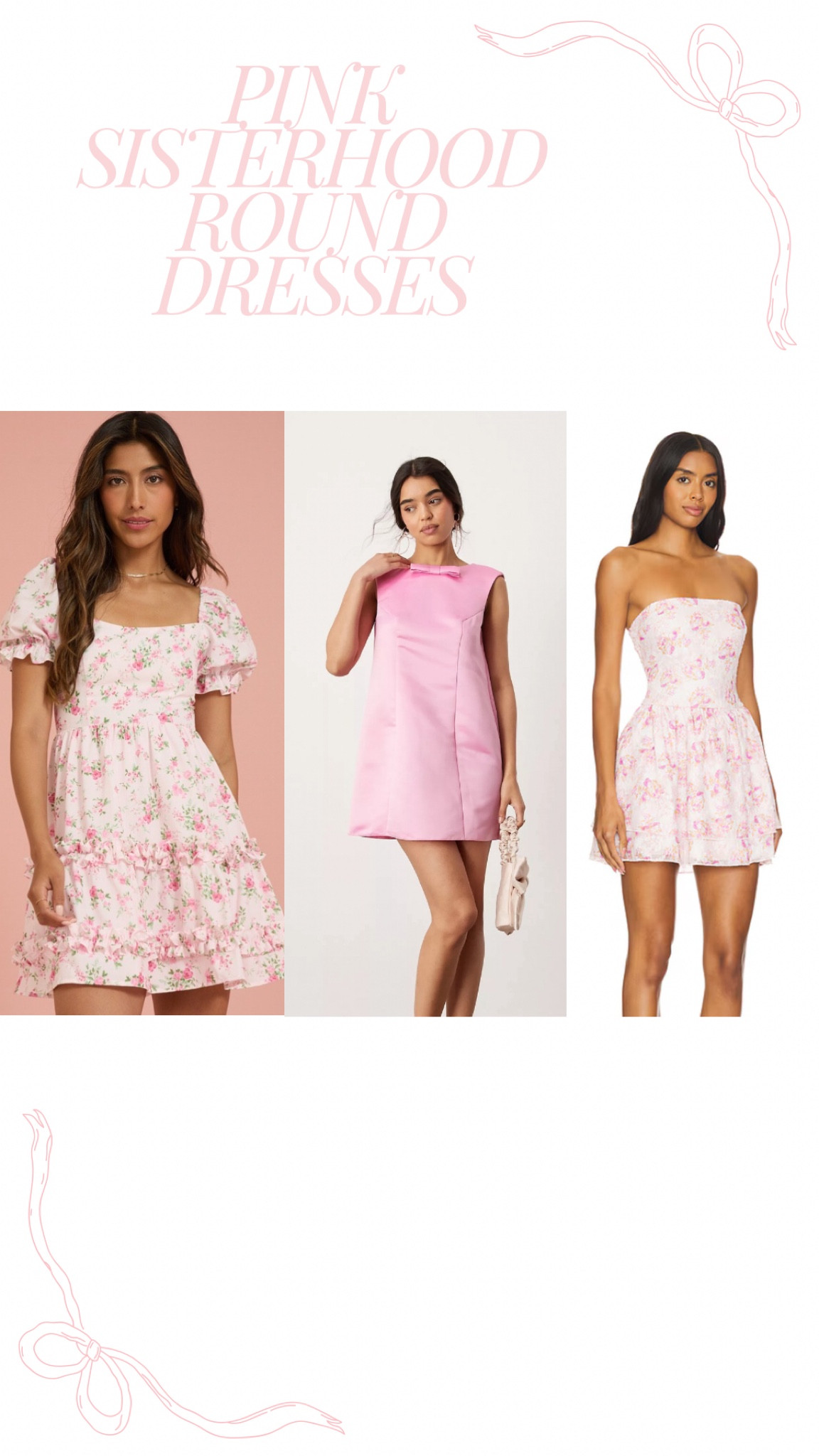 Pink Sisterhood Round Dresses! #recruitment #sorority #sisterhood #pink #dresses 

#LTKBacktoSchool #LTKFindsUnder100 #LTKStyleTip