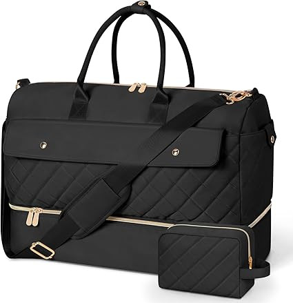 Weekender Bags for Women, Large Travel Duffel Bag with Shoe Compartment, Carry on Overnight Bag w... | Amazon (US)