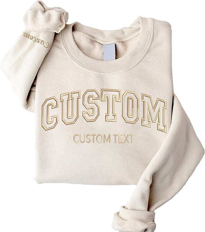 Custom Embroidered Sweatshirts and Hoodie Design Your Own, Personalized Sweatshirts Hoodie For Ev... | Amazon (US)