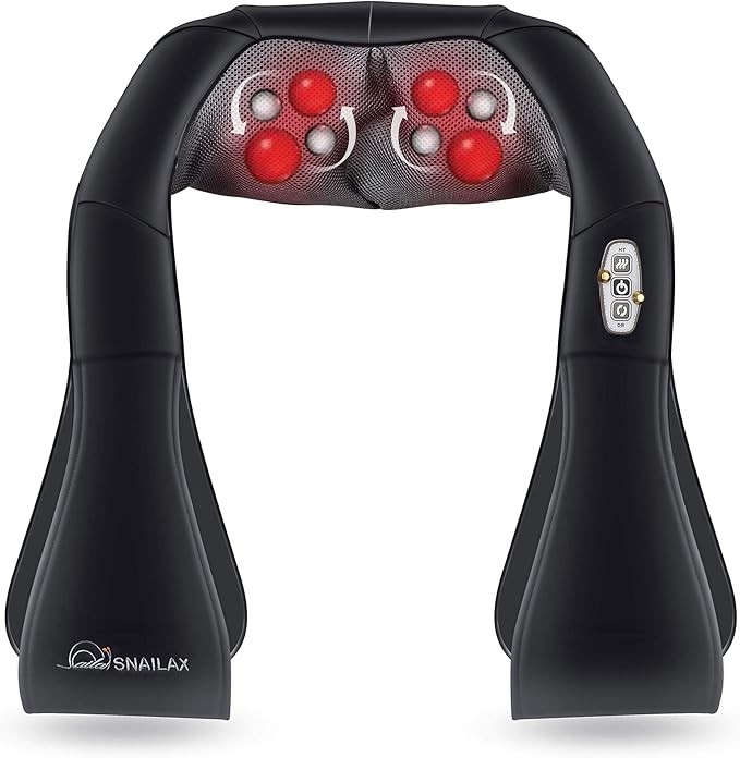 Snailax Shiatsu Neck and Shoulder Massager - Back Massager with Heat, Deep Kneading Electric Mass... | Amazon (US)