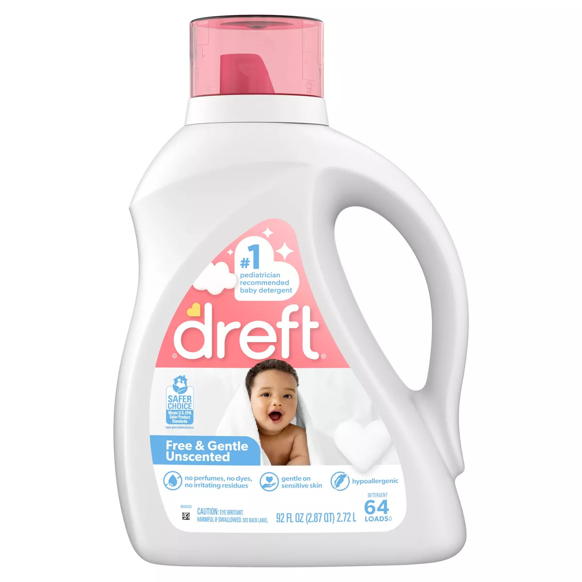Dreft Family Friendly Unscented Liquid Baby laundry Detergent - 92 fl oz | Target