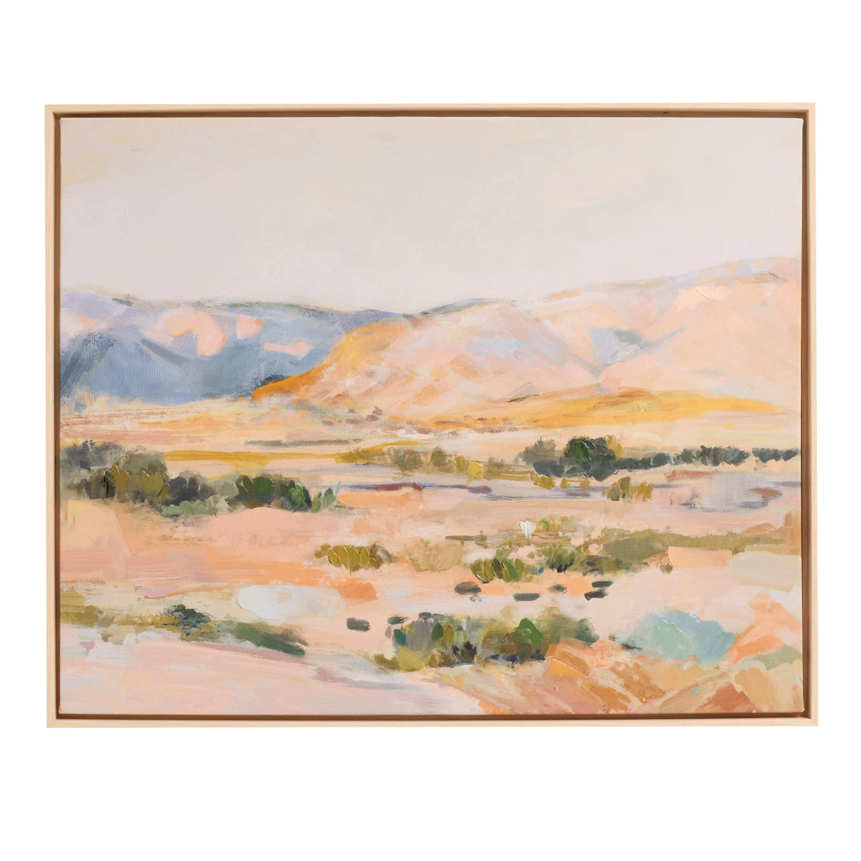 Colorful Abstract Landscape Framed Canvas Wall Art | World Market