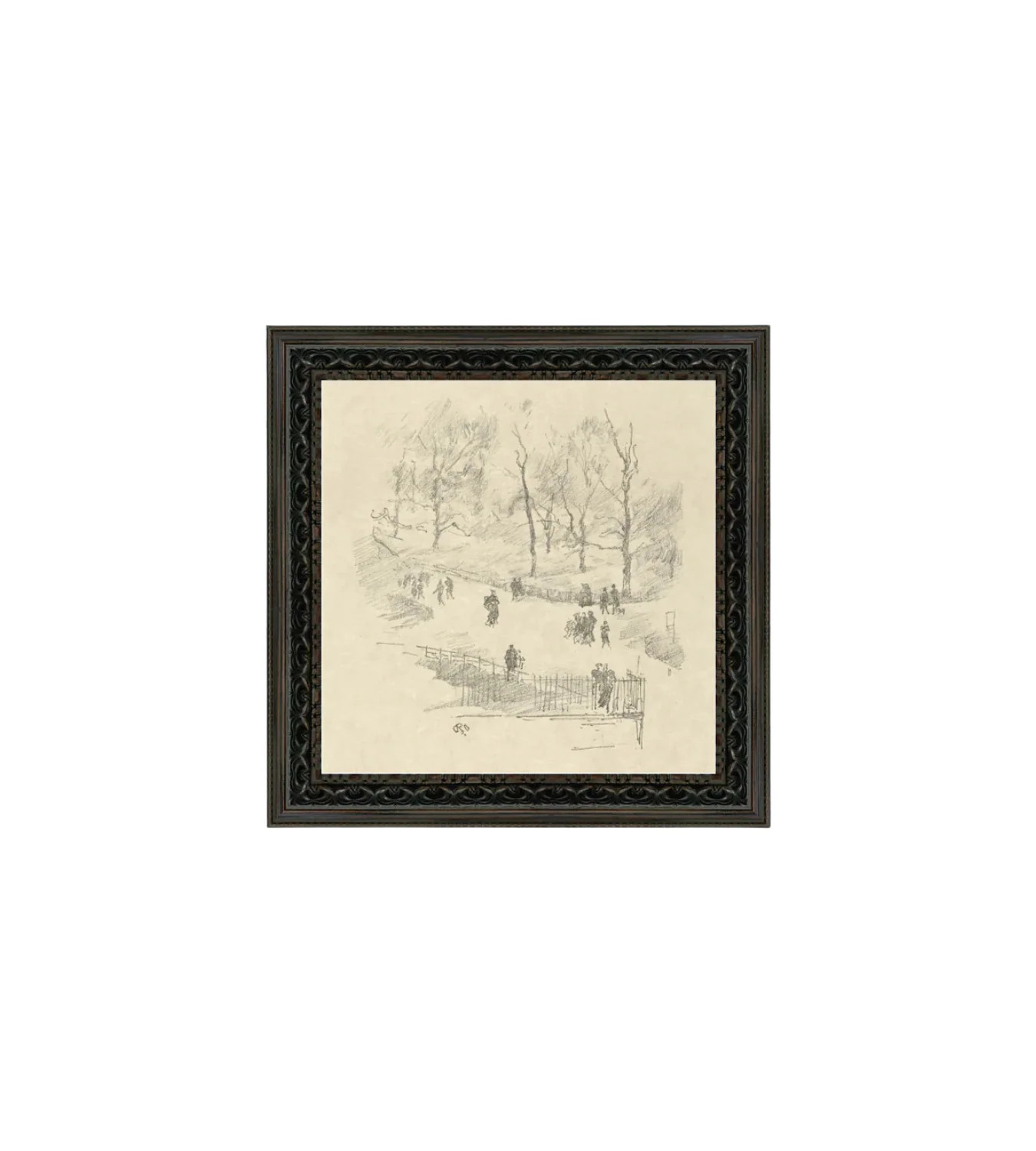 Kensington Gardens in Winter, 9x9 | Cottage and Key