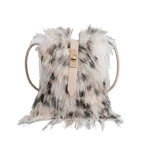 Extolove Furry Purse, Faux Fur Crossbody Bag Y2K Fluffy Bag Fuzzy Purses for Women (A Black) | Amazon (US)