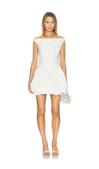 SIMKHAI Salina Cotton Bubble Mini Dress in White. - size 0 | Revolve Clothing (Global)
