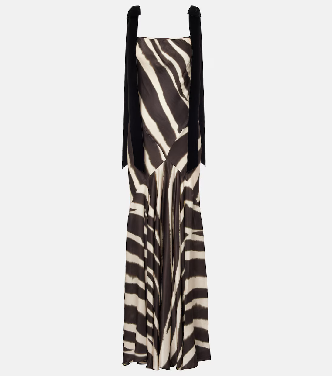 Zebra-print satin gown | Mytheresa (US/CA)