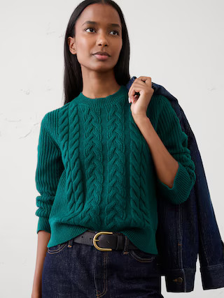 Cable Pullover Sweater | Banana Republic Factory