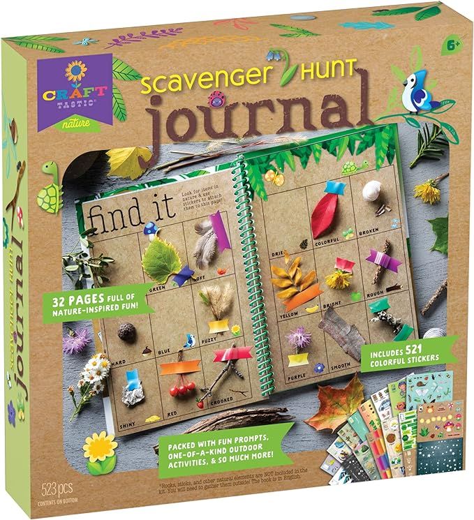 PlayMonster Craft-Tastic Scavenger Hunt Journal - Nature DIY Craft Kit - 32 Page Journal with Ove... | Amazon (US)