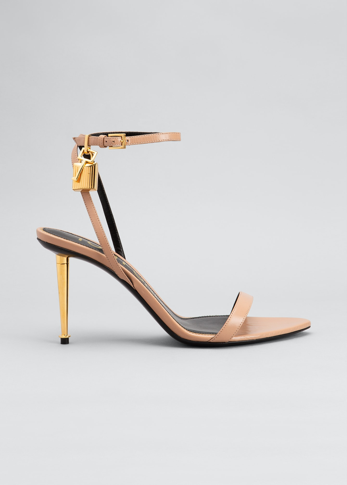 85mm Lock Leather Sandals | Bergdorf Goodman