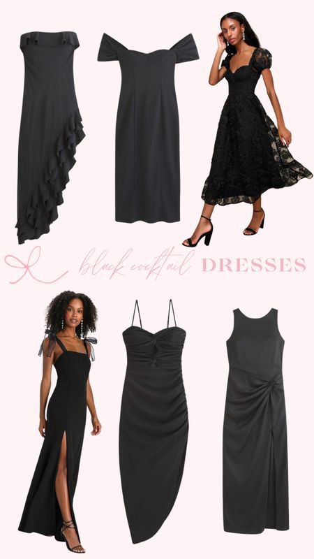 Black dress - black tie wedding guest dress - cocktail dress 

#LTKparties #LTKwedding #LTKSeasonal