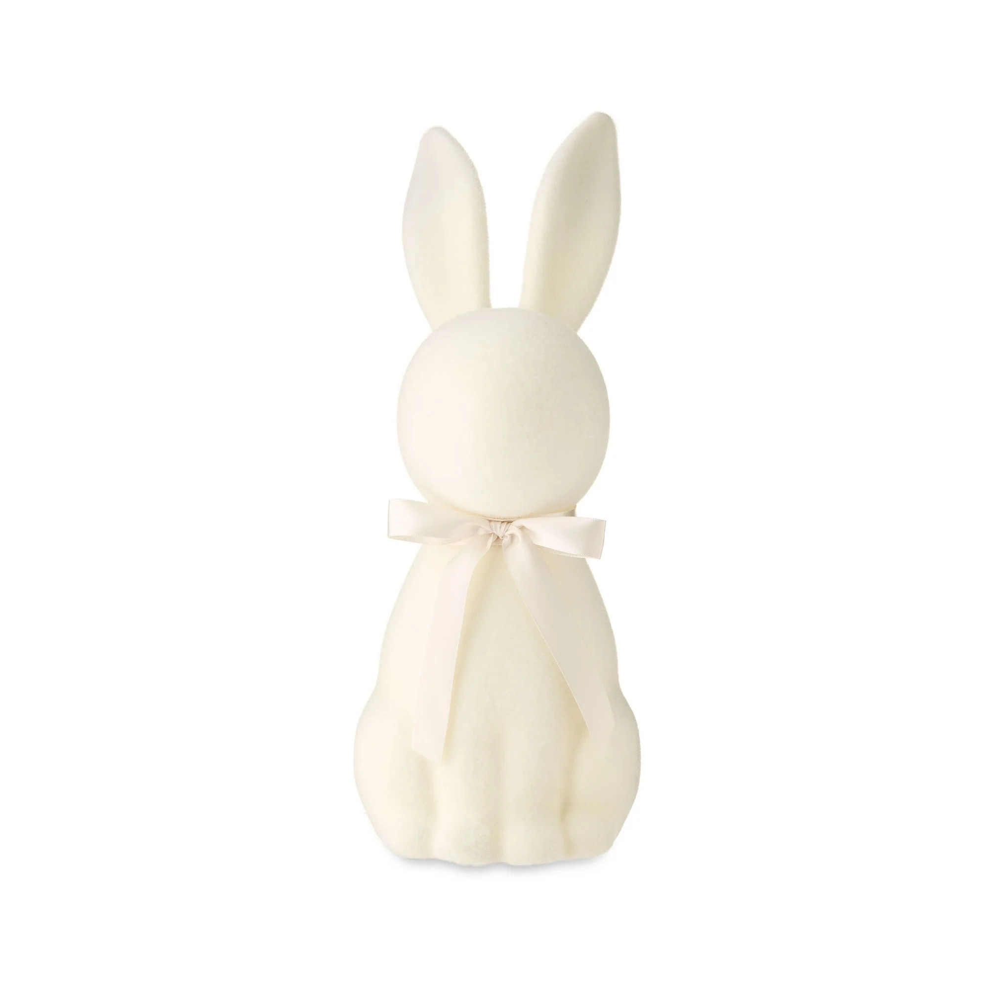 Easter Flocked Cream Bunny Decor, 16 in, by Way To Celebrate | Walmart (US)