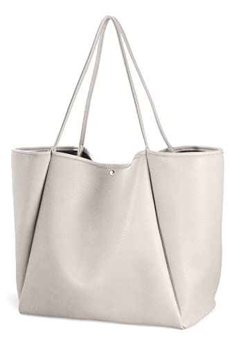 HOXIS Oversize Vegan Leather Tote Women Weekender Bag Shopper Handbag Travel Purse | Amazon (CA)