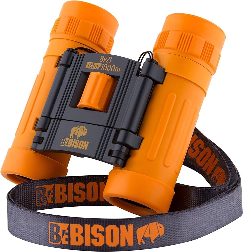 BeBison Binoculars for Kids - 8x21 High Resolution Real Optics - Compact Folding Shockproof Kids ... | Amazon (US)
