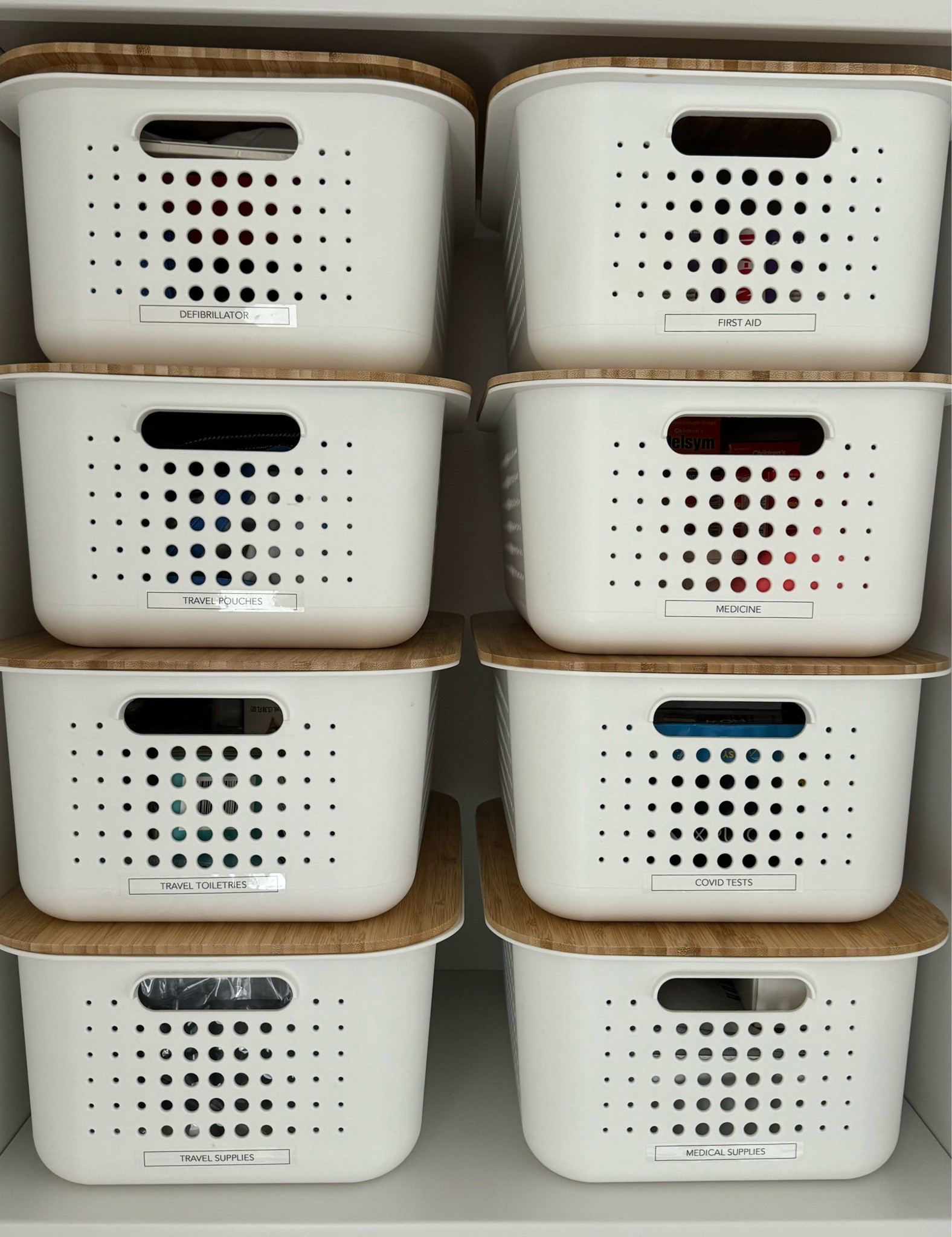 Sharing one of my favorite bins for medicine and utility items and they’re really inexpensive.
