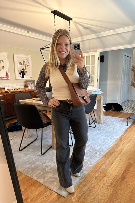 Off to a Fall Parent Teachers conference in these perfect flare Levi jeans! They are the high rise 70s flare! #fallstyle #momstyle 

#LTKstyletip #LTKSeasonal #LTKsalealert