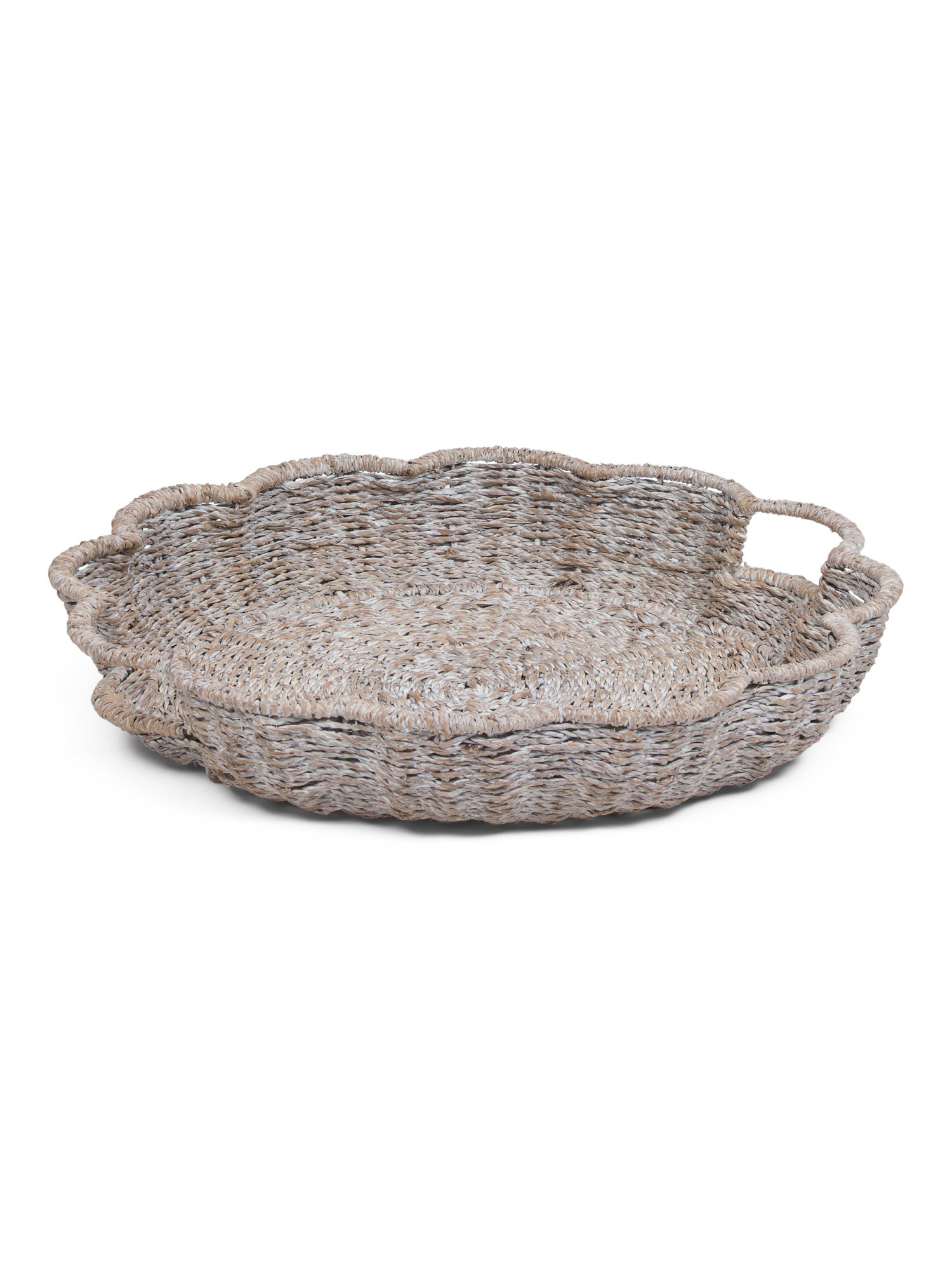 Small Round Bankuan Rope Scalloped Tray | TJ Maxx