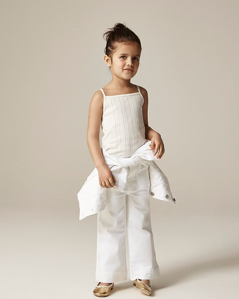 Girls' squareneck pointelle-knit tank top | J. Crew US