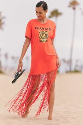 Farm Rio x Anthropologie Fringe T-Shirt Maxi Dress | Anthropologie (US)