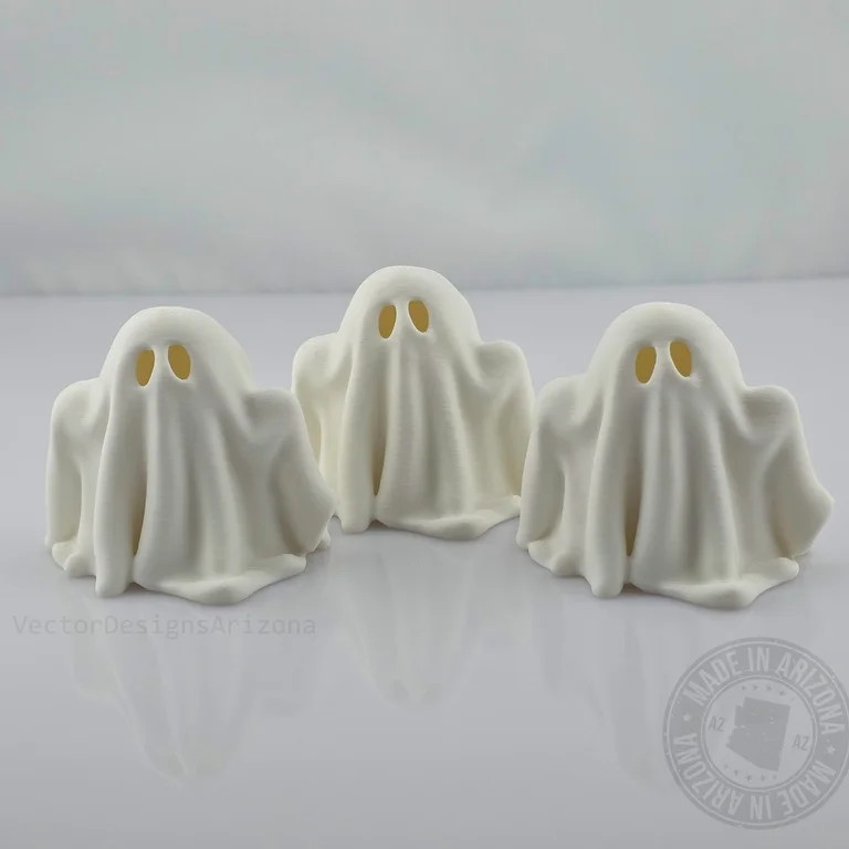 Minimalist Ghost Figurine, Modern Halloween Decor, 3D Printed Shelf Accent, 3 in | Walmart (US)