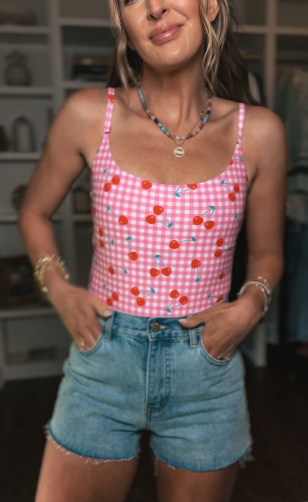 How cute is this one piece swimsuit from Pink Lily?! The cherry details are so fun and I love that it has removeablle padding. It has great coverage! 

#LTKmomlife #LTKSwim #LTKTravel