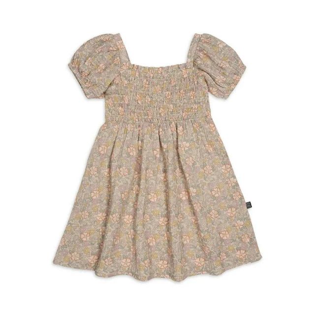 Modern Moments by Gerber Baby and Toddler Girl Puff Sleeve Dress, Sizes 12M-5T | Walmart (US)