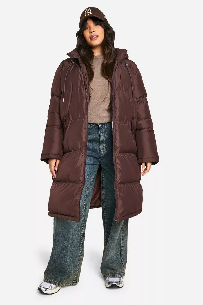 Plus Hooded Puffer Coat | boohoo (US & Canada)