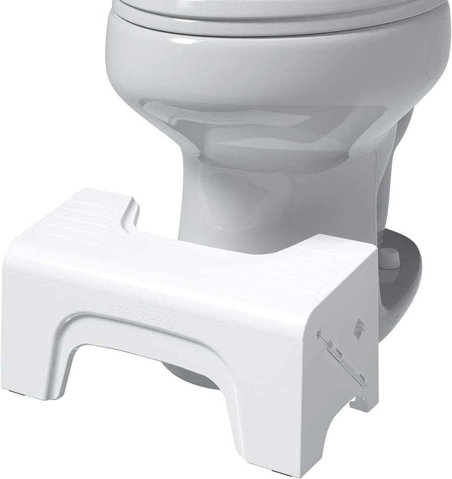 Squatty Potty Fold N Stow Compact Foldable Toilet Stool, White, 8", 1 lb | Amazon (US)
