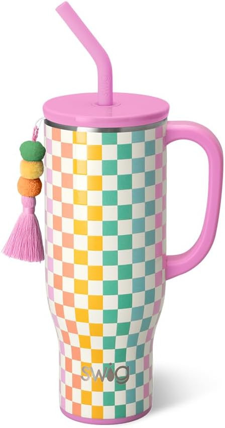 Swig Life 30oz Mega Mug, 30 oz Tumbler with Handle and Straw, Cup Holder Friendly, Dishwasher Saf... | Amazon (US)