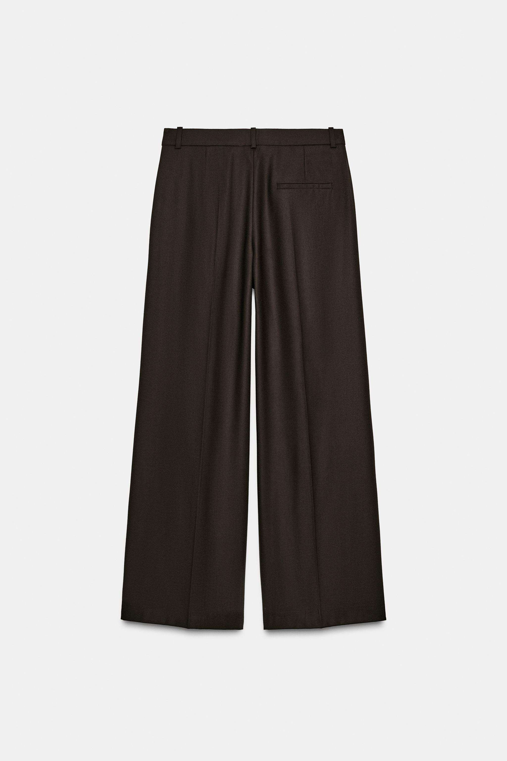 ZW COLLECTION WIDE-LEG TROUSERS WITH PLEATS | Zara UK