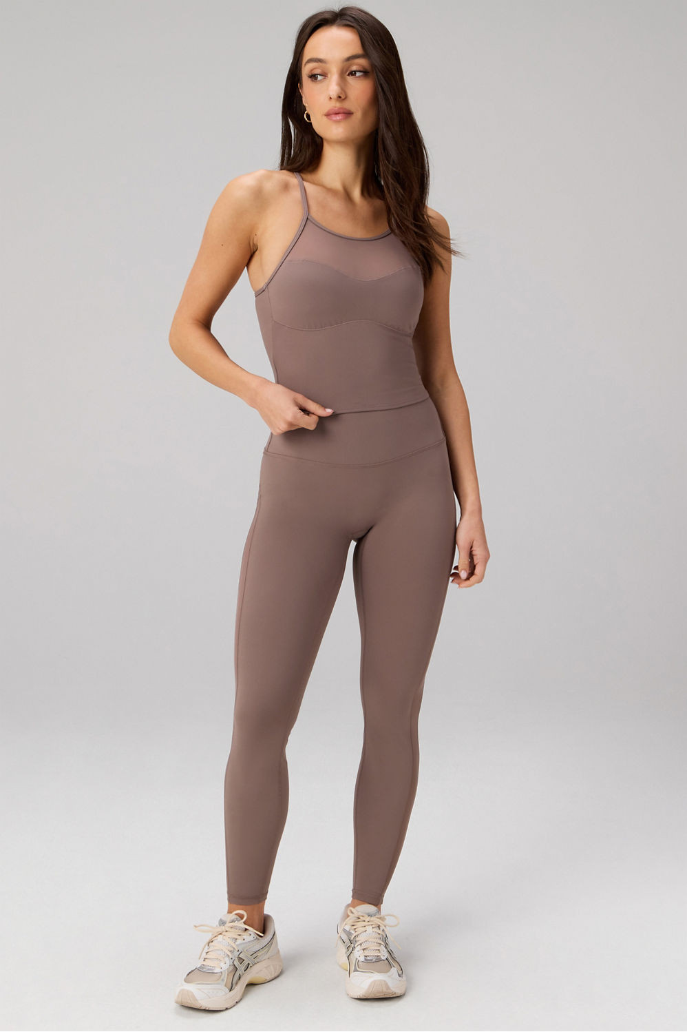 PureLuxe Mesh Built-In Bra Tank | Fabletics