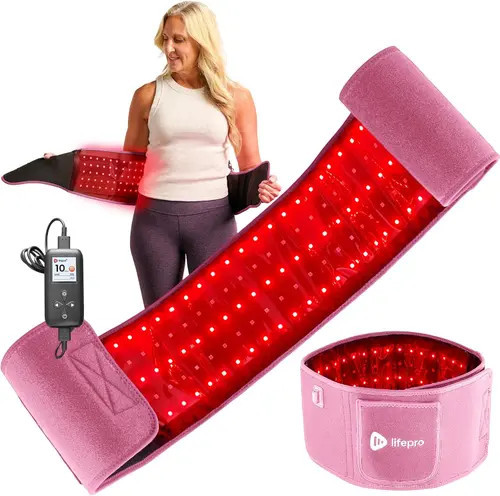 Lifepro Allevared Red Light Therapy Belt Infrared 660nm and 850nm lights in Pink at Nordstrom | Nordstrom