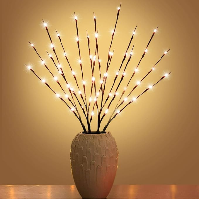 XIANMU Led Branch Light Battery Operated Lighted Branches Vase Filler Willow Twig Lighted Branch ... | Amazon (US)