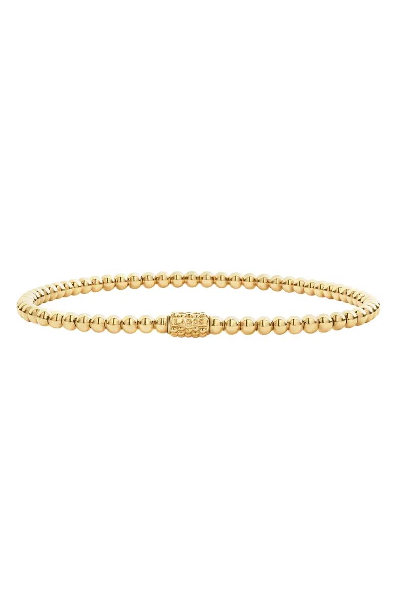 LAGOS Caviar 18K Gold Ball Stretch Bracelet | Nordstrom | Nordstrom