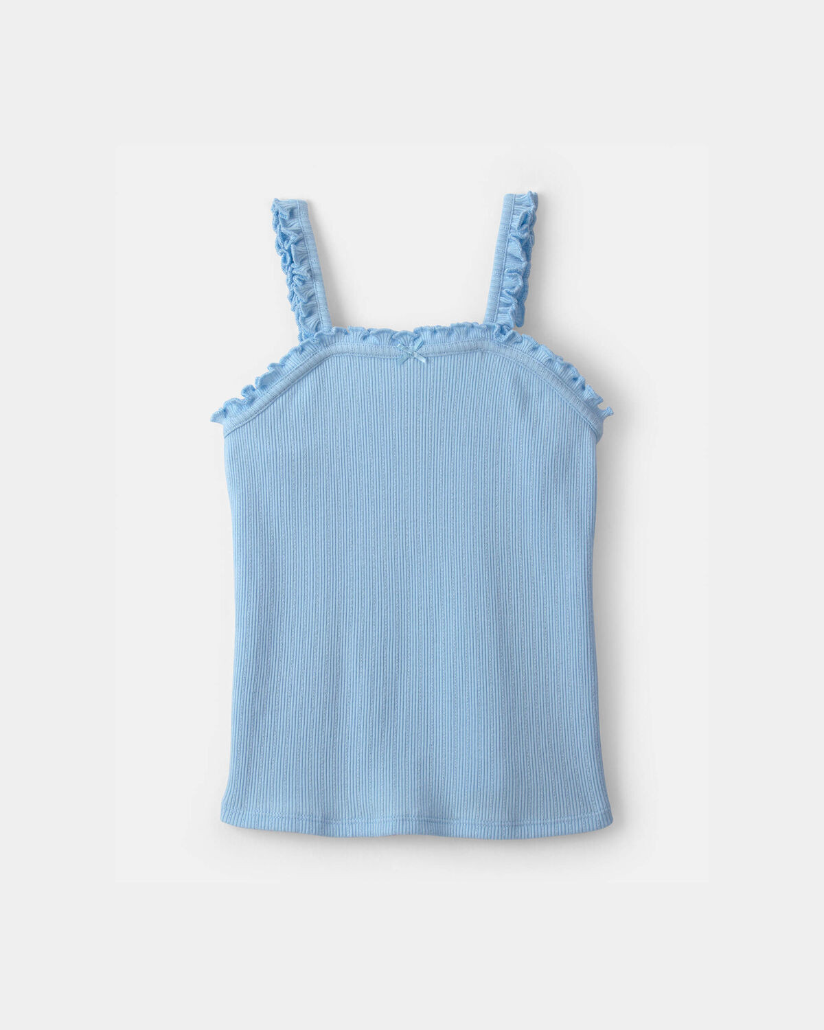 Girls Ruffle Ribbed Tank Top - Blue - OshKosh B'gosh | Carter's | Carter's Inc
