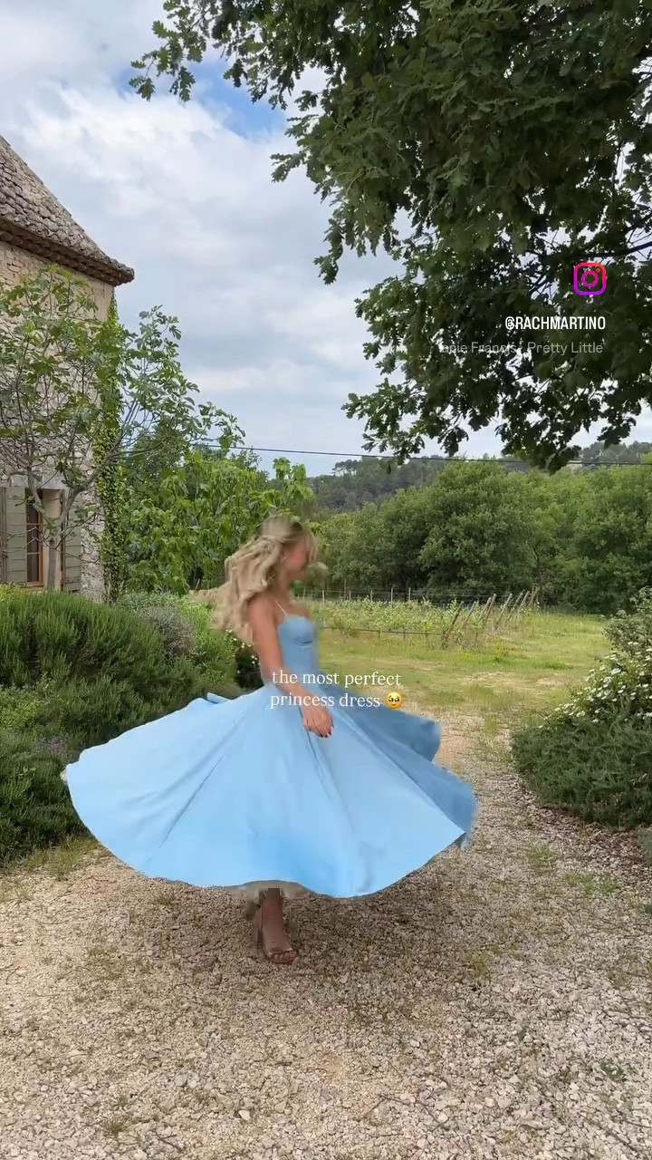 The perfect princess dress 🩵 runs a full size small I’m wearing a size xs a/c cup (normally an xs) 

#LTKWedding #LTKParties #LTKSeasonal