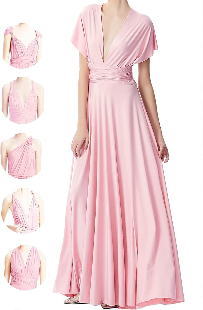 Infinity Dresses for Bridesmaids,Wedding Guest Dresses for Women,Plus Size Wrap Dress Long Maxi C... | Amazon (US)