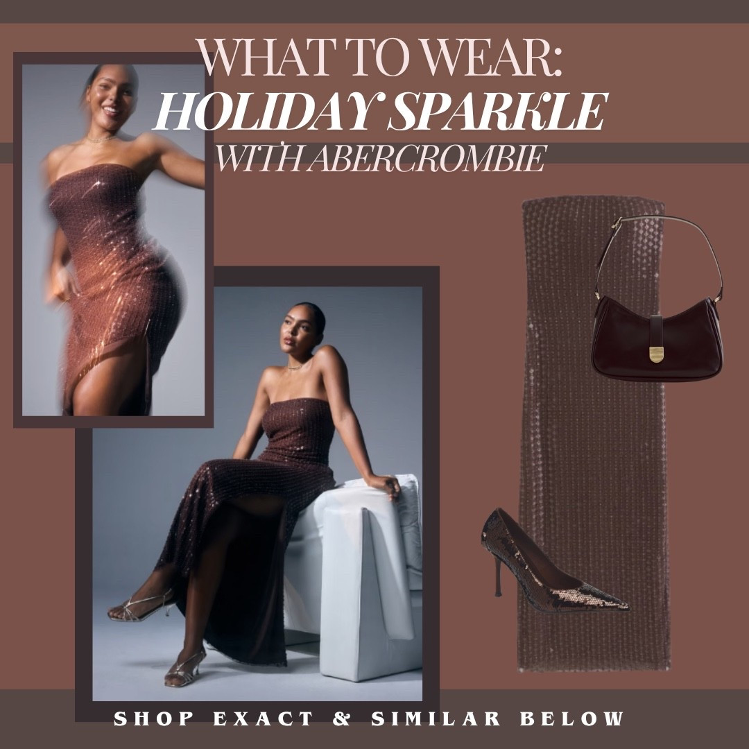 Abercrombie, Holiday sparkle, what to wear, Thanksgiving outfit, Christmas outfit, black tie, outfit, sparkly dress, maroon, brown dress, sparkly heels, sequin dress, sequin heels

#LTKParties #LTKHoliday #LTKFindsUnder100