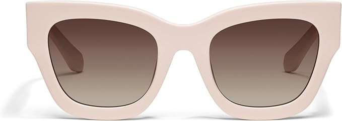 Quay Square Lenses with UV Protection, Oversized Sunglasses, Champagne, Extra Large | Amazon (US)