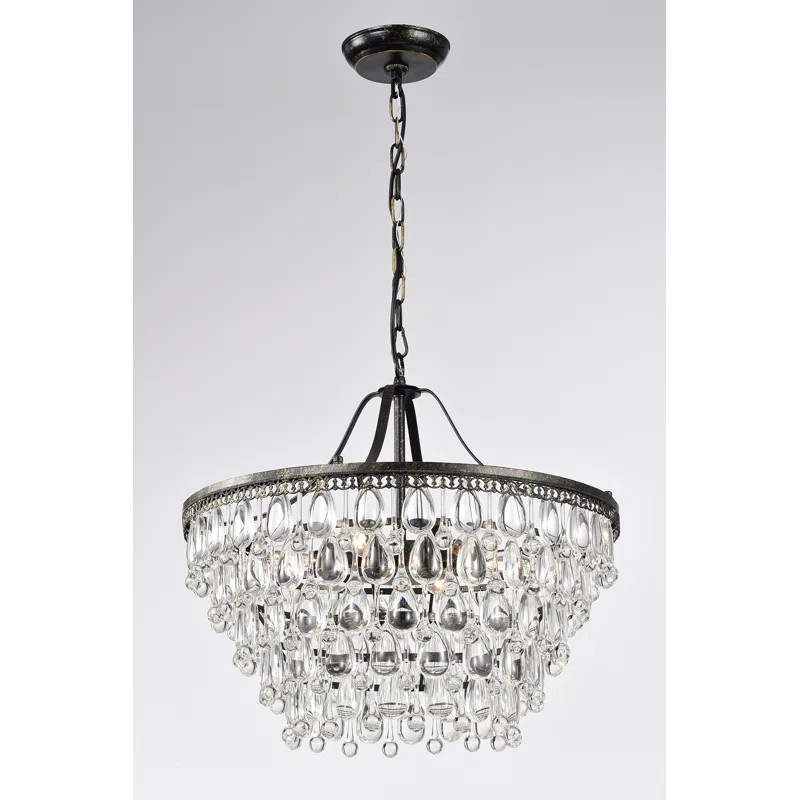 Karsyn 6 - Light Unique / Statement Tiered Chandelier with Crystal Accents | Wayfair North America